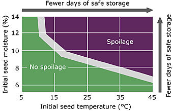 Grain Moisture Storage Chart